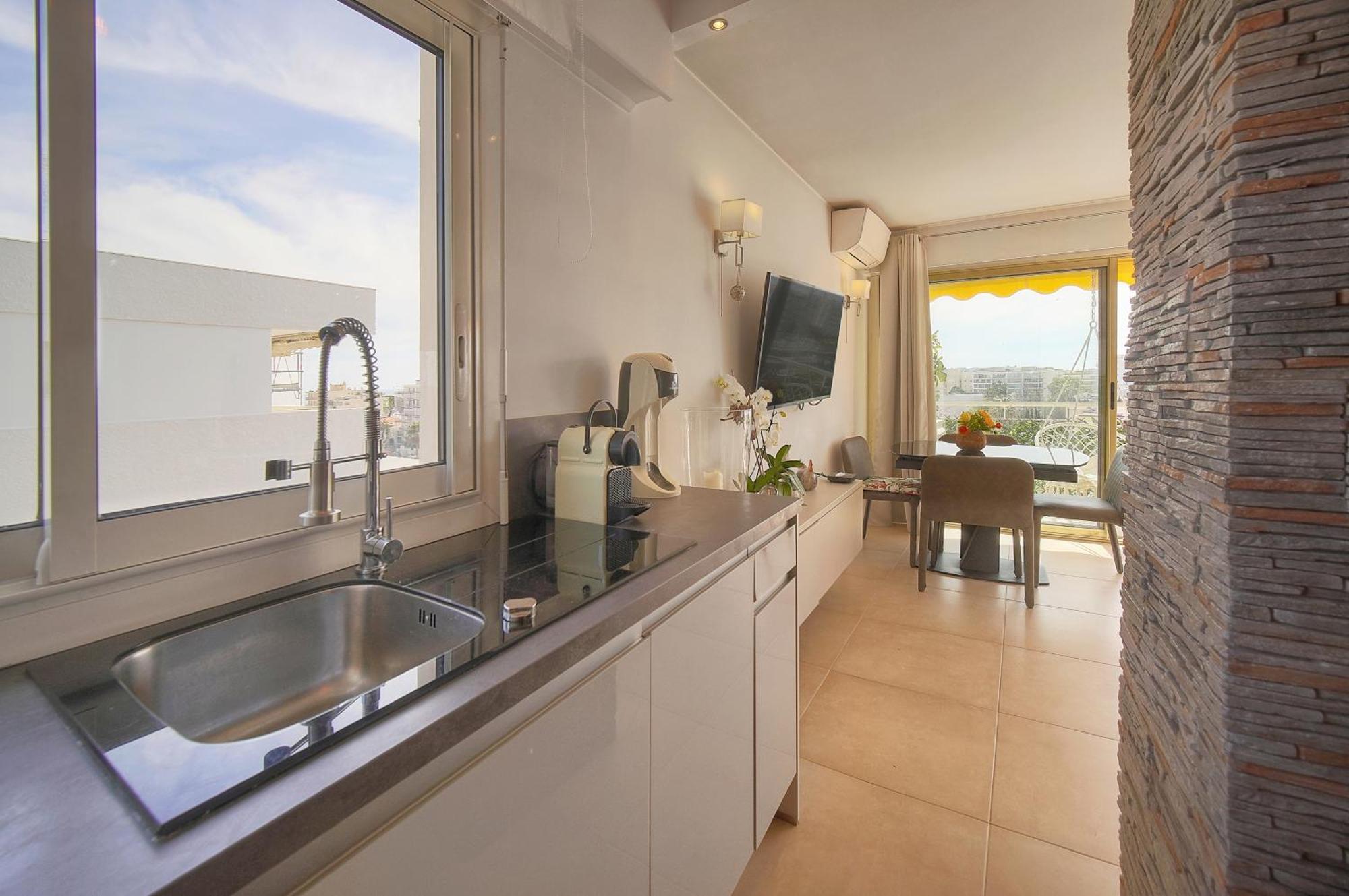Frgk "Etoile Du Sud Terrasse Vue Mer Palm Beach" Cannes Bagian luar foto