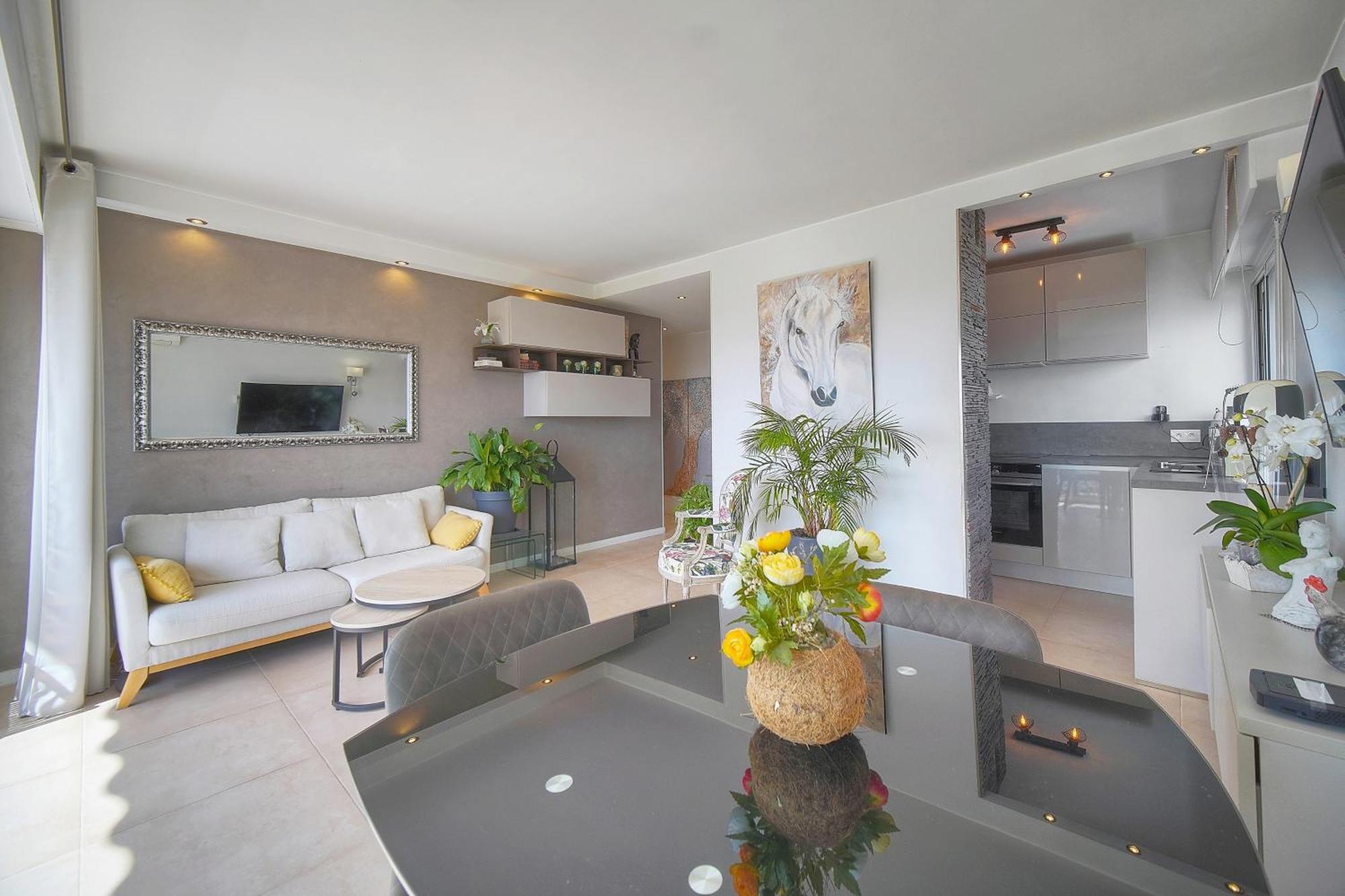 Frgk "Etoile Du Sud Terrasse Vue Mer Palm Beach" Cannes Bagian luar foto